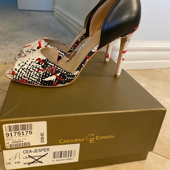 Brand New Carolinna Espinosa red heels size 8.5 - Picture 4 of 5